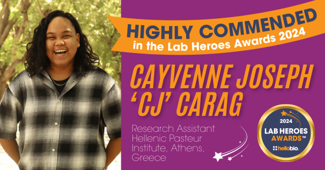 Meet Our Lab Heroes Awards™ 2024 Highly Commended Nominees: Cayvenne Joseph ‘CJ’ Carag