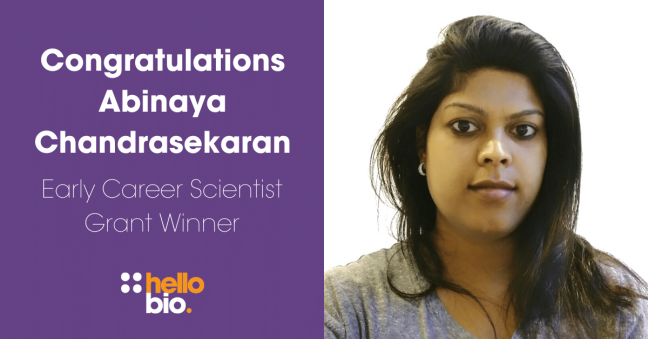 Meet our Early Career Scientist Grant Winner Abinaya Chandrasekaran