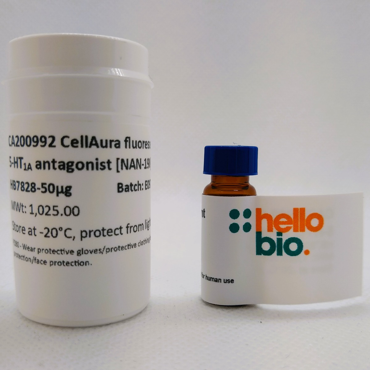 CellAura fluorescent 5-HT1A antagonist [NAN-190] product vial image | Hello Bio