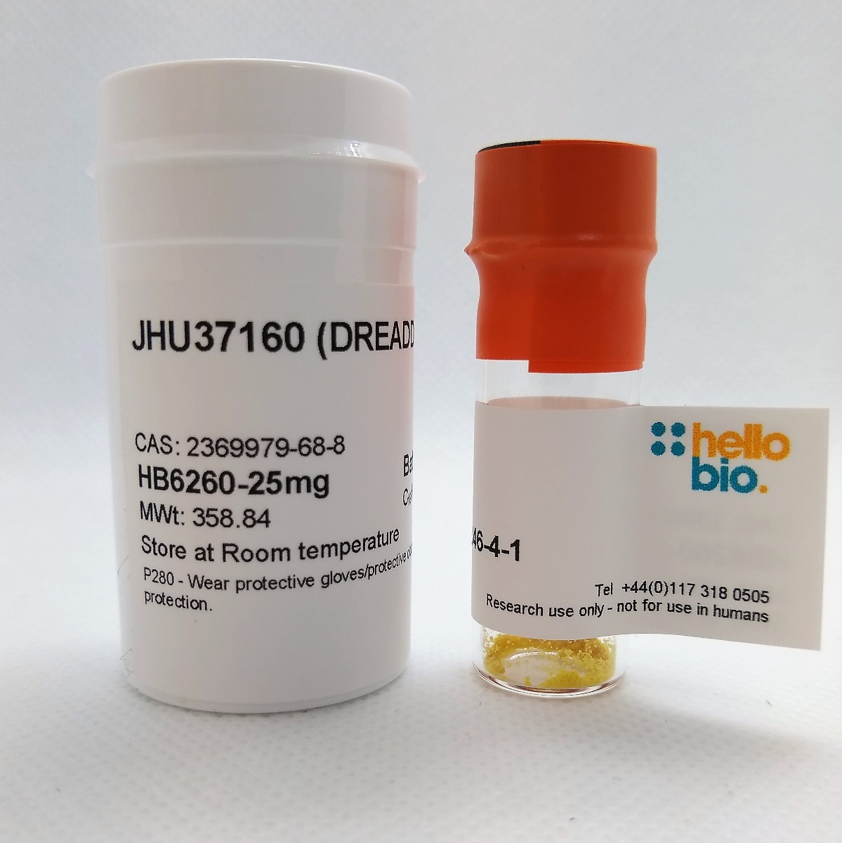 JHU37160 (DREADD ligand) product vial image | Hello Bio JHU37160 (DREADD ligand) product vial image | Hello Bio