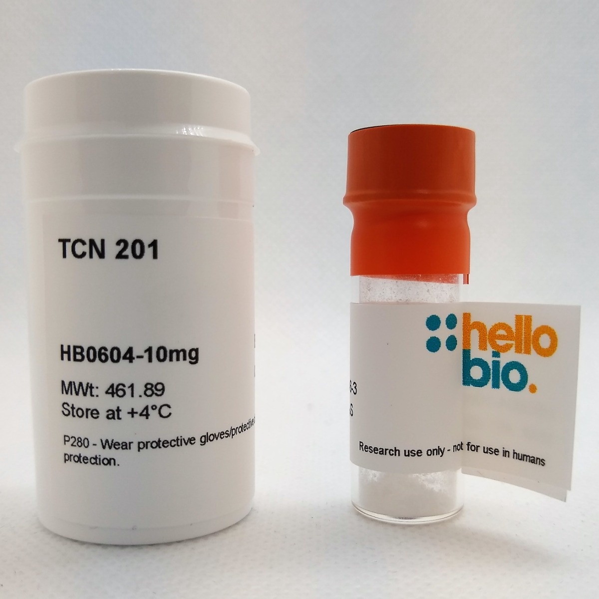 TCN 201 product vial image | Hello Bio